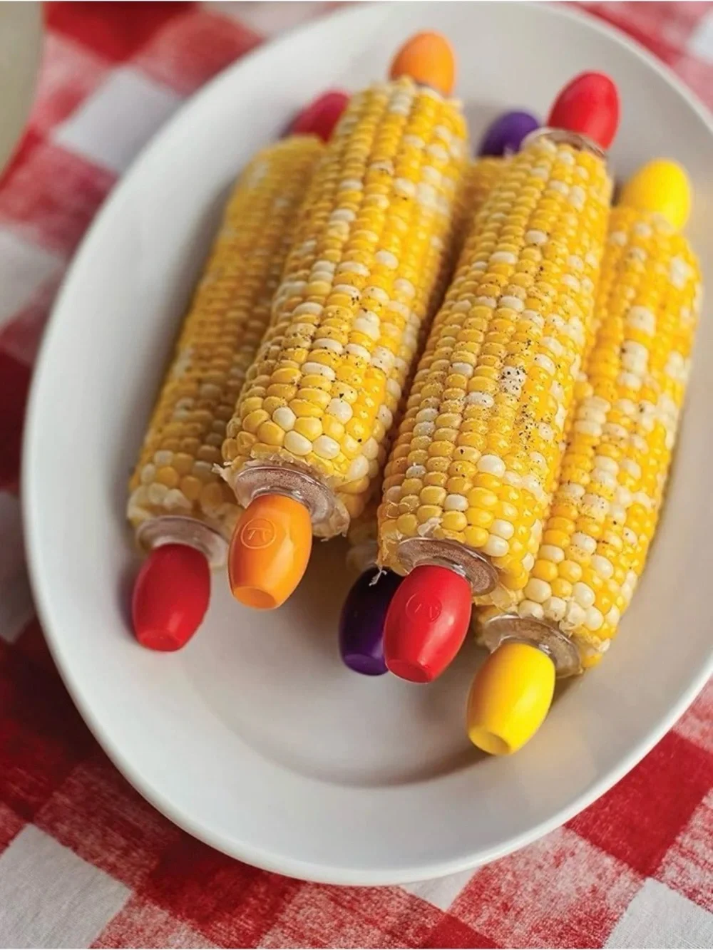 NEW!!! Outset Multicolored Screw-in Corn Holders (Set of 8)-NWT